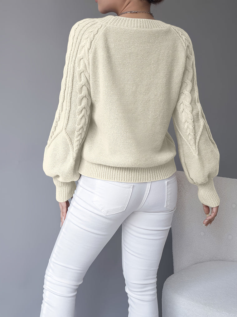 Chloé - Pull Flatteur Torsadé Col Rond