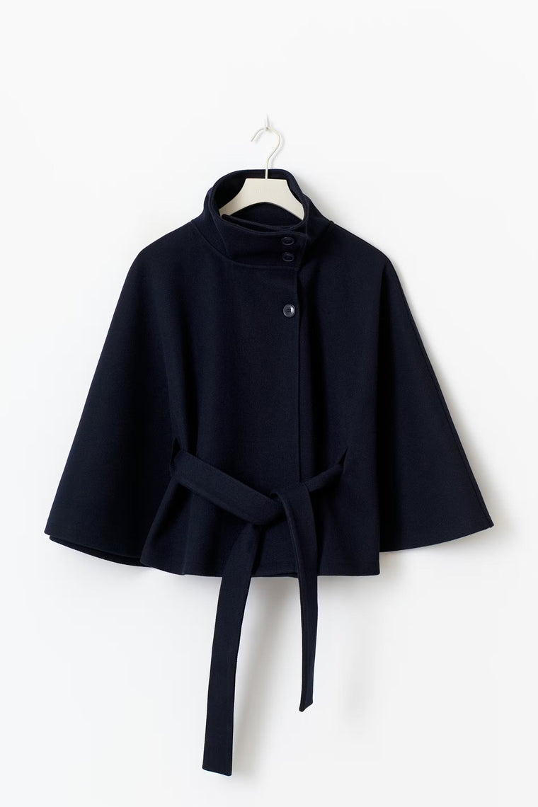 Sofia – Manteau laine femme à col élégant