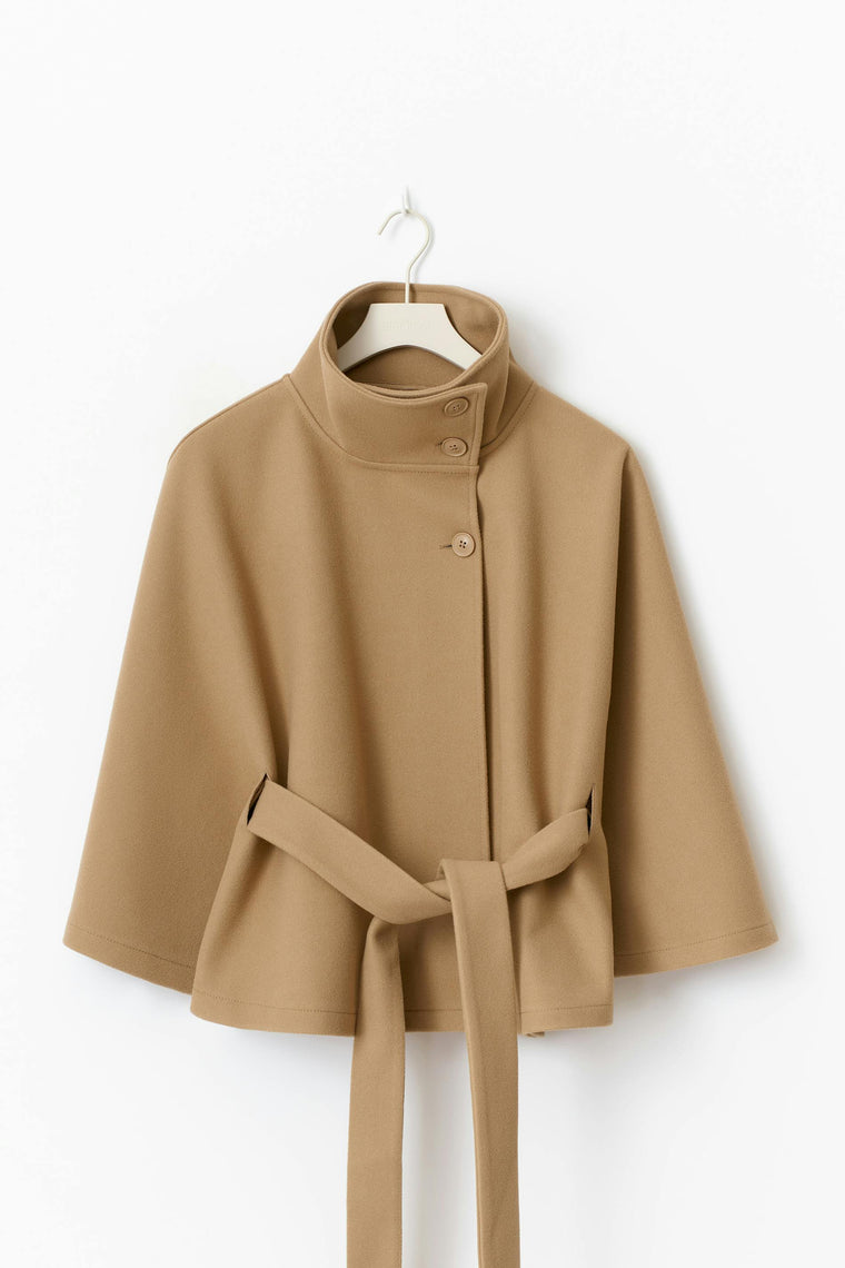 Sofia – Manteau laine femme à col élégant