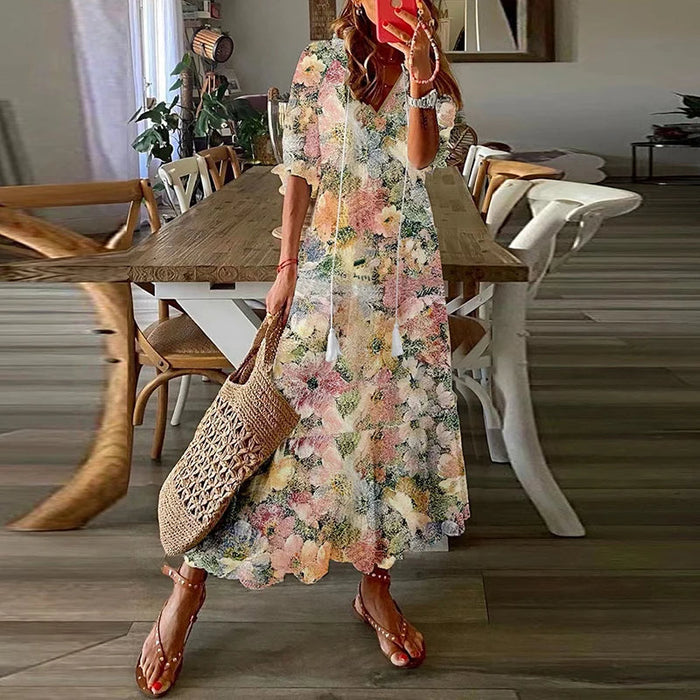 Delphine - Robe Maxi Bohème Femme