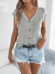 Aurélie - Cardigan Élégant Torsadé Boutonné