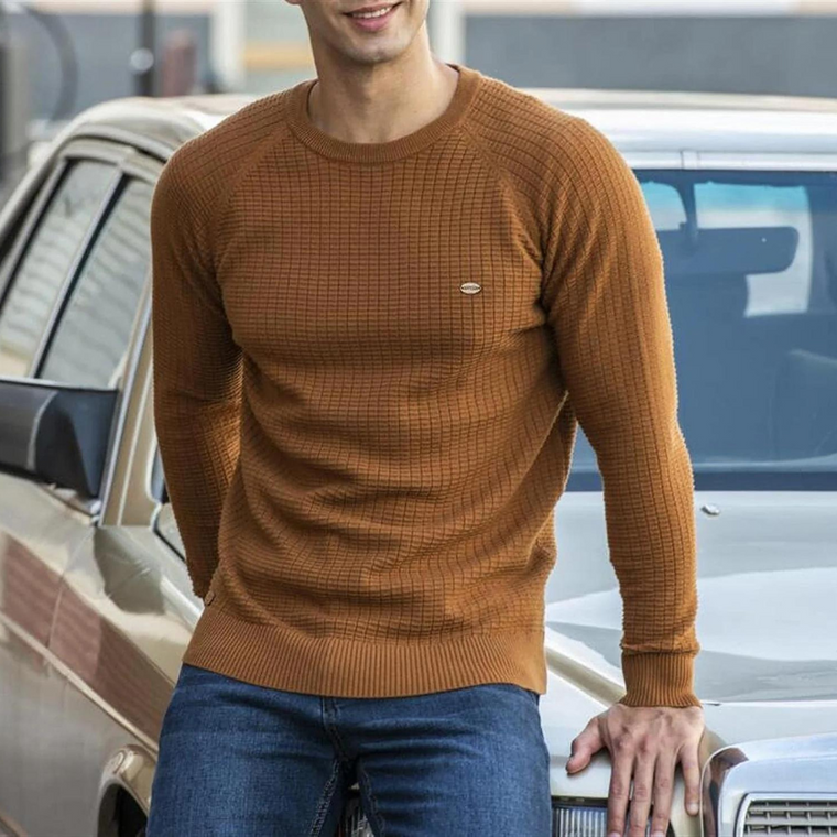Maxime - Pull Col Rond Classique Coupe Intemporelle Homme