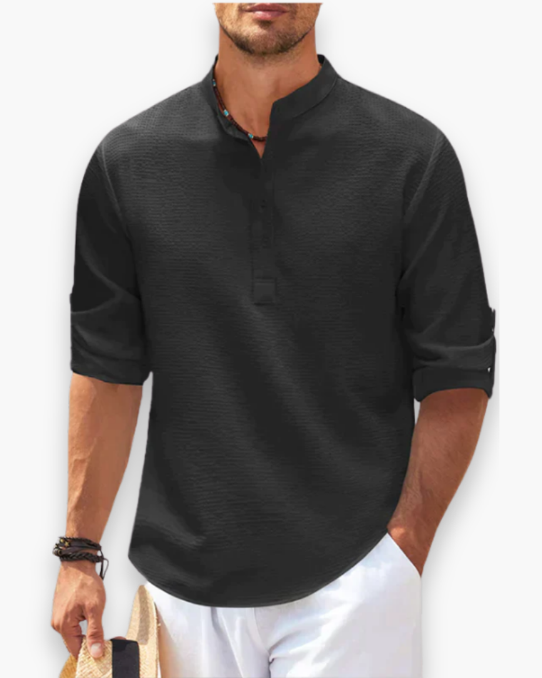 Chemise Décontractée Col Ouvert Pour Homme | Légère Et Stylée