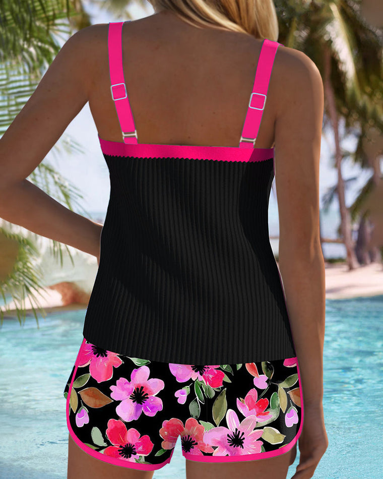 Caroline - Tankini Floral Avec Short