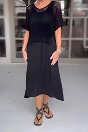 Valérie - Ensemble Maille Ajourée Femme