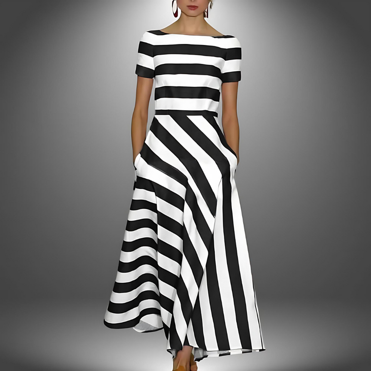 Agnès - Robe Longue Rayée d'Été Femme