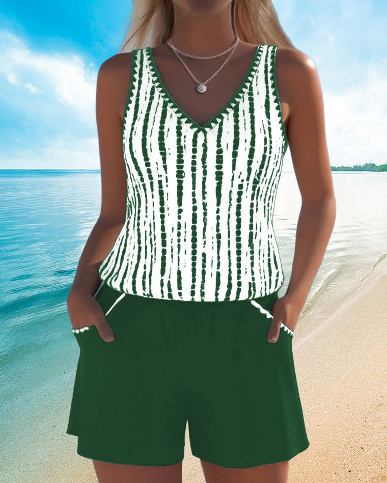 Caroline - Ensemble Plage Chic Col V