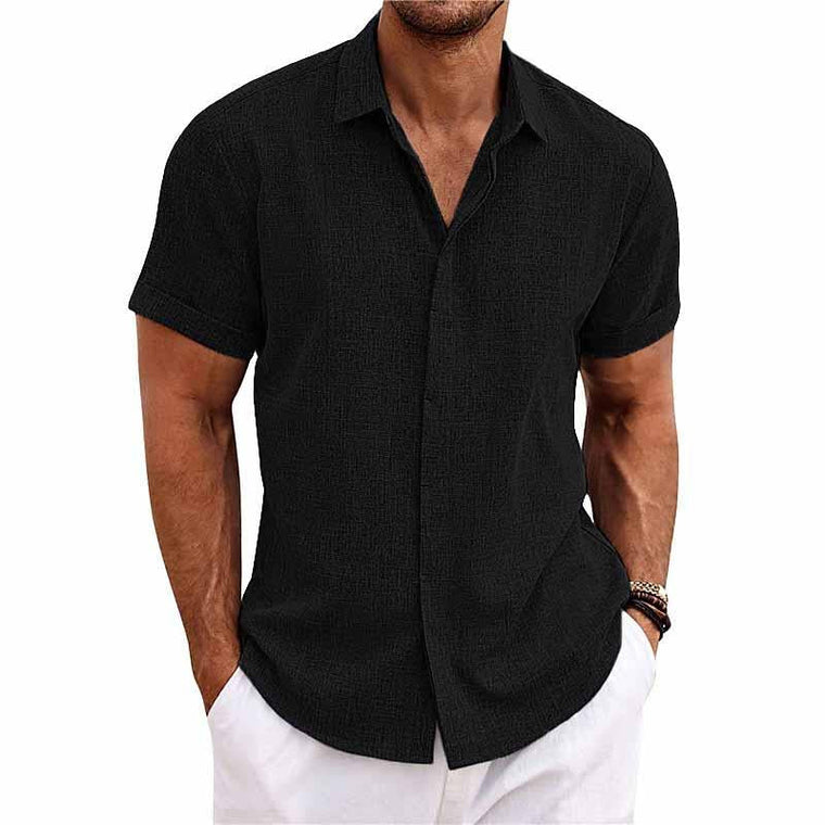 Vincent - Chemise Lin Manches Courtes Casual Été Tendance Homme