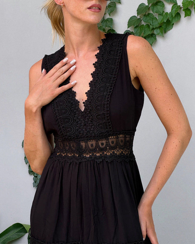 Robe Longue Femme En Dentelle Blanche Bohème - Sylvie