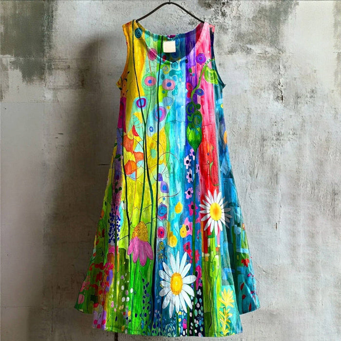 Nathalie - Belle Robe d'Été Fleurie Légère