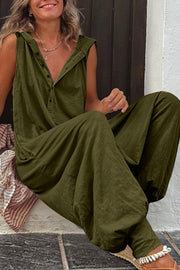 Maëlle - Jumpsuit Mouwloos Avec Capuchon Et Coupe Décontractée