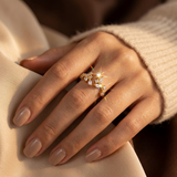Bague en Or à Feuille Ouverte — Doumira