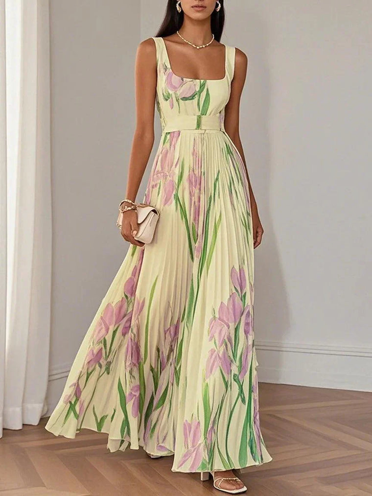 Valérie - Robe Longue Femme Fleurie Élégante
