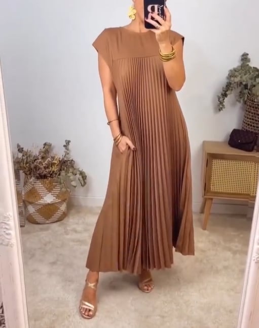 Saskia - Sublime Robe Longue Plissée