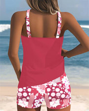 Alina - Élégant Tankini Short Fleuri