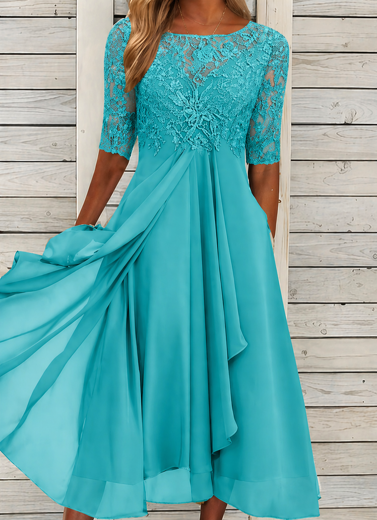 Robe Longue Femme en Dentelle de Cérémonie - Susan