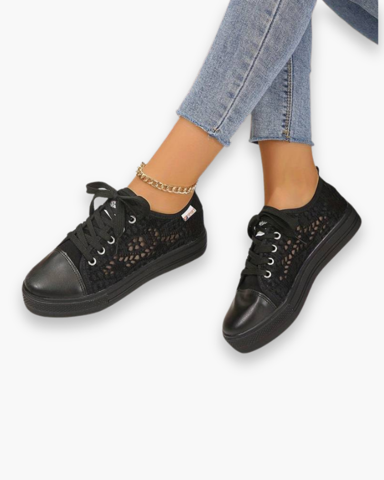 Sneakers dentelle chic pour femme | Respirantes et Stylées