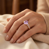 Bague en Améthyste Dorée — Doumira
