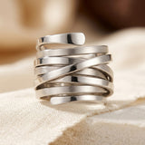 Bague en argent multi-bandes — Doumira