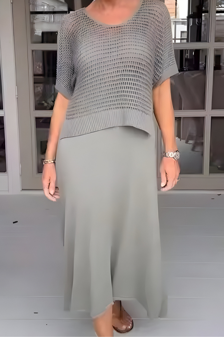 Valérie - Ensemble Maille Ajourée Femme