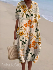 Robe d’Été à Imprimé Fleuri pour Femme | Confort et Style