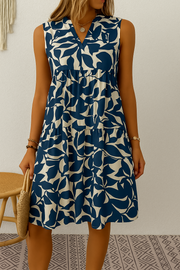 Isabelle - Robe Imprimé Feuilles Bohème