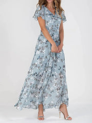 Nathalie - Robe Longue Femme Fleurie