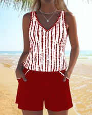 Caroline - Ensemble Plage Chic Col V