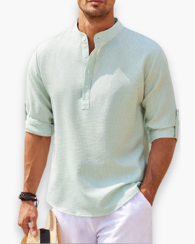 Chemise Décontractée Col Ouvert Pour Homme | Légère Et Stylée