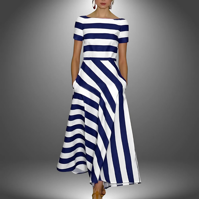 Agnès - Robe Longue Rayée d'Été Femme