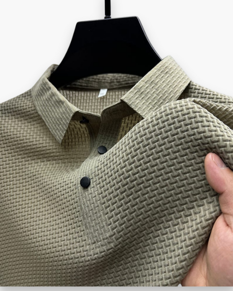 Polo Texturé Chic pour Homme | Élégance Moderne