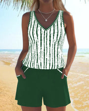 Caroline - Ensemble Plage Chic Col V