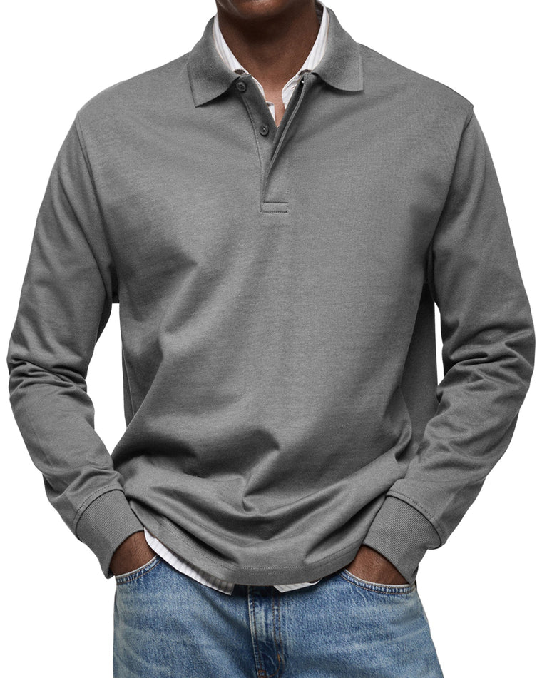 Adrien – Polo homme à manches longues luxe