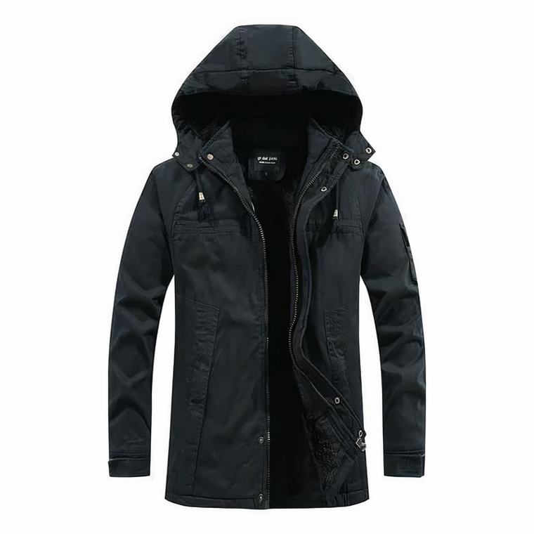Julien - Parka Élégante Capuche Zippée