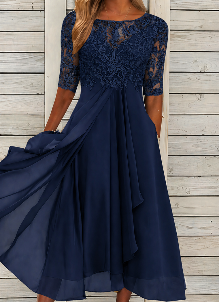 Robe Longue Femme en Dentelle de Cérémonie - Susan
