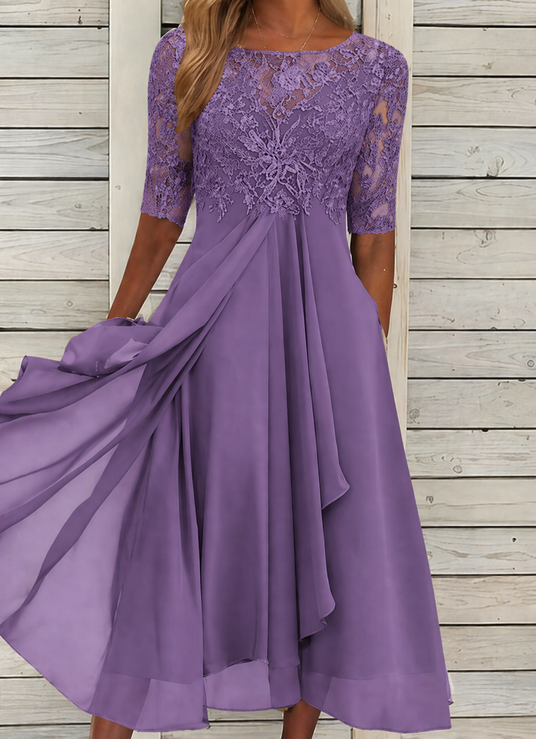 Robe Longue Femme en Dentelle de Cérémonie - Susan