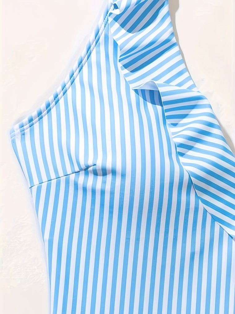 Léa - Maillot De Bain Rayé Élégant Et Moderne