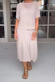 Valérie - Ensemble Maille Ajourée Femme