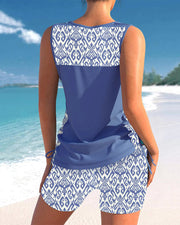 Chloé - Tankini Avec Imprimé Géométrique Et Décolleté En V Élégant