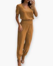 Combinaison Ajustée Col V Pour Femme | Élégante Et Moderne