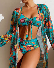 Sophie - Ensemble De Bikini Trois Pièces Avec Imprimé Floral