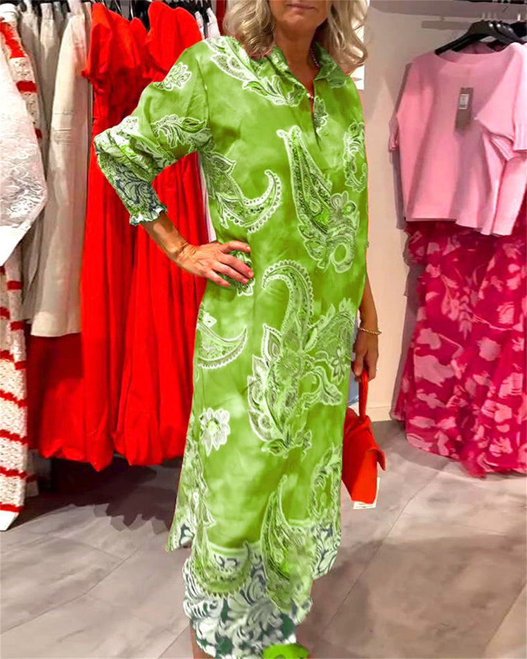 Nadège - Robe Chemise Longue Bohème Femme