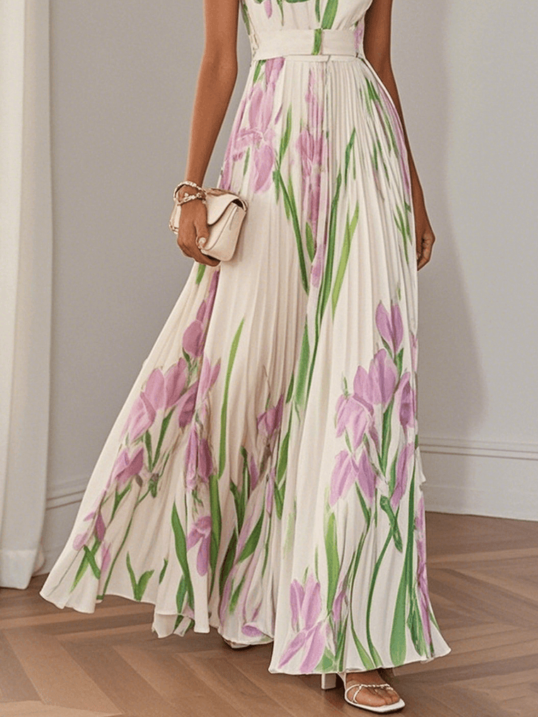 Valérie - Robe Longue Femme Fleurie Élégante