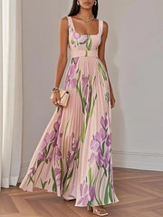 Valérie - Robe Longue Femme Fleurie Élégante