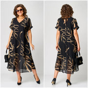 Nicole - Robe Mi-Longue Femme Imprimée Grande Taille