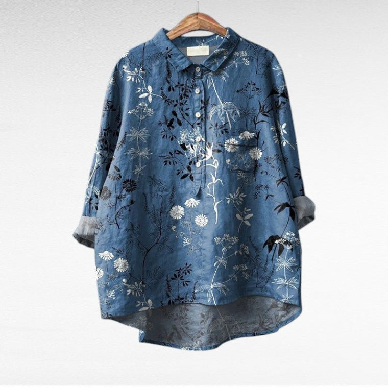 Caroline - Blouse Fleurie Élégante Femme