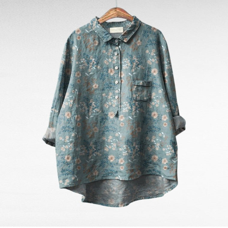Caroline - Blouse Fleurie Élégante Femme