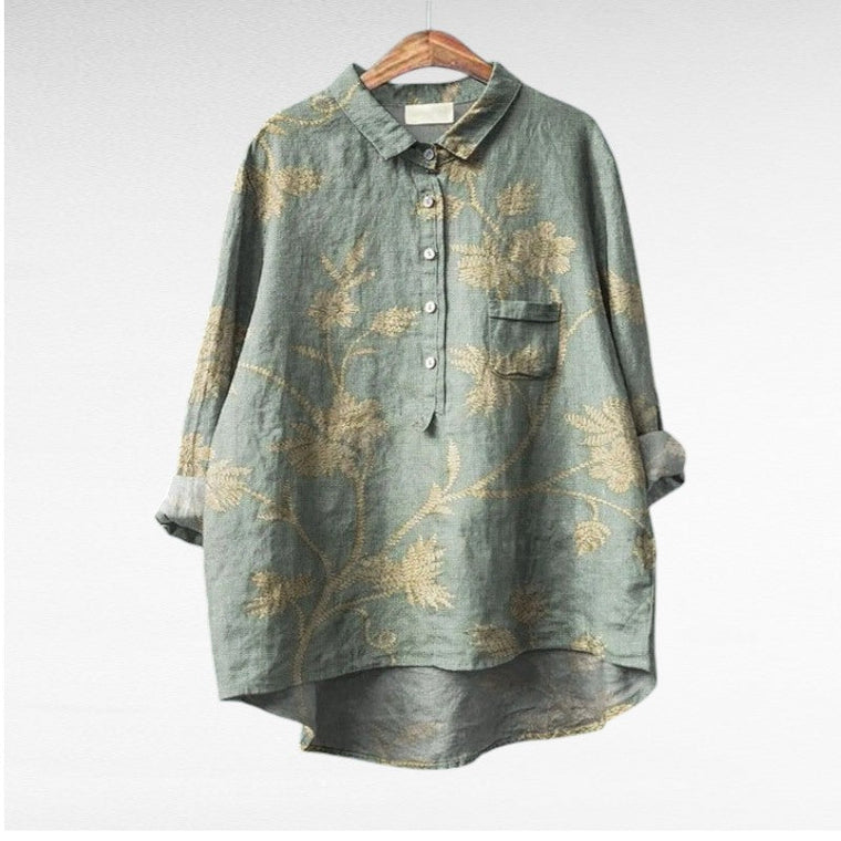 Caroline - Blouse Fleurie Élégante Femme
