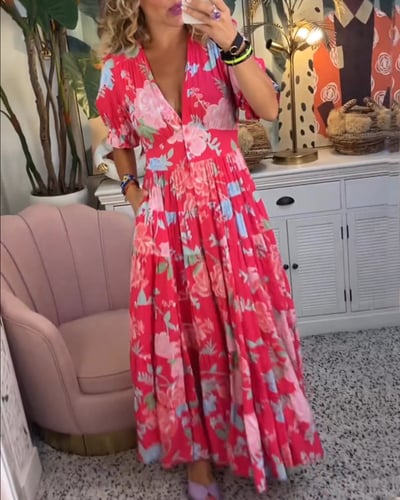 Muriel - Robe Maxi Femme Fleurie