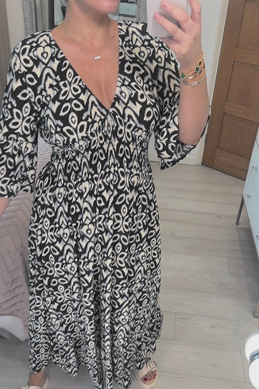 Zénaïde - Robe Maxi Avec Col En V Et Jupe Fluide Pour Une Allure Estivale